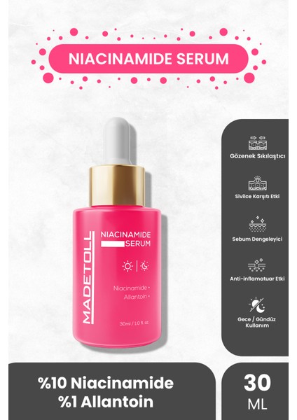 Niacinamide Serum - Sebum Dengeleyici B3 Vitamini+Allantoin 30 ml