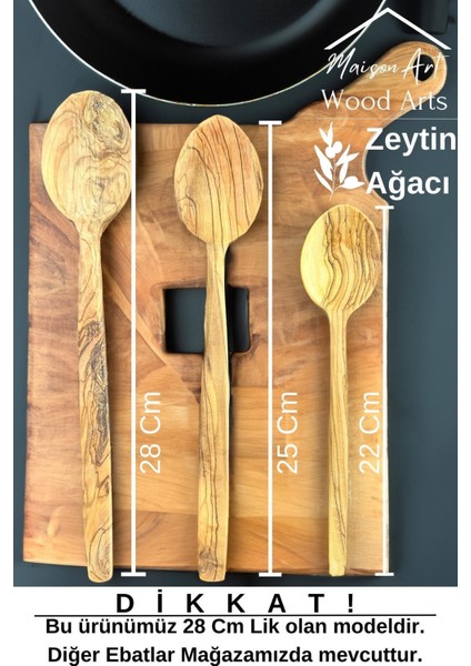 Ceviz Ağacı Kaşık El Yapımı Ahşap Kaşık Ağaç 28 cm