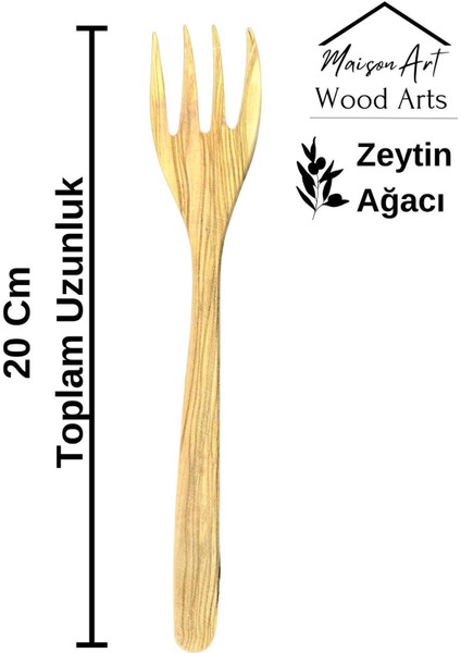 Ceviz Ağacı Çatal El Yapımı Ahşap Salata Çatalı 1 Adet