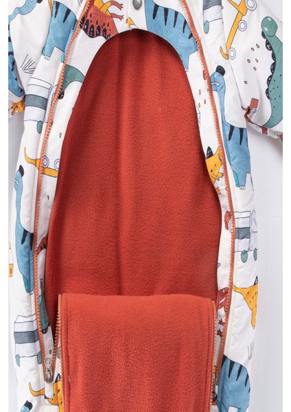 Yeni Sevimli Dinazor&araba Figürlü Kışlık Iç Astarı Polar Kapüşonlu Kozmonot-Astronot Tulum modelleri