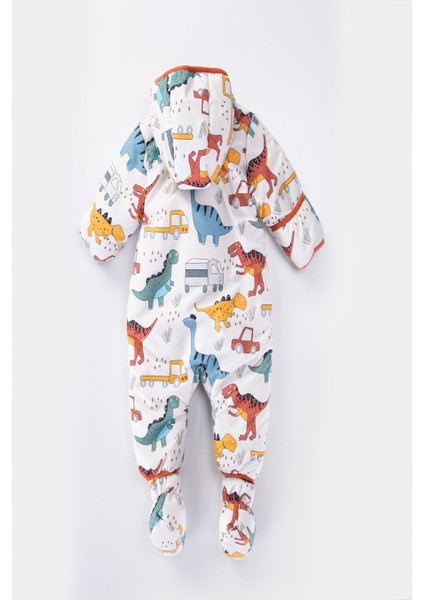 Yeni Sevimli Dinazor&araba Figürlü Kışlık Iç Astarı Polar Kapüşonlu Kozmonot-Astronot Tulum fırsatları