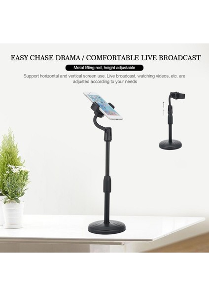 BN78 Masaüstü Telefon Tutucu Stand Metal Tabanlı Canlı Yayın Vlog Video Izleme modelleri