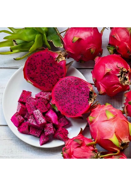 Ejder Meyvesi, 1 kg Karışık, Kırmızı-Beyaz Tropikal Meyve, Pitaya modelleri