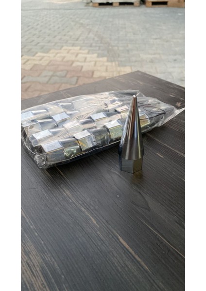 Sivri Mermi Bijon Kapağı Krom ve Sökme Aparatlı 19 mm
