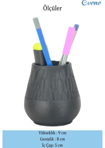 Kalemlik Siyah Renk Masa Kalemliği Organizer Kalemlik Vazo Model fiyatları