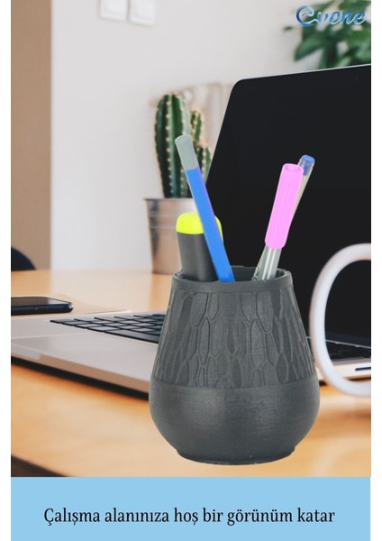 Kalemlik Siyah Renk Masa Kalemliği Organizer Kalemlik Vazo Model fırsatları