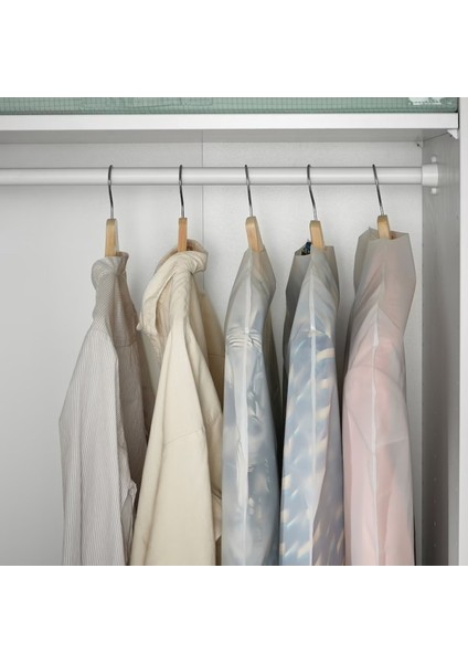 Renshacka 105X60 cm Beyaz Şeffaf Elbise Giysi Kılıfı Koruyucu