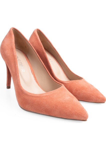 Stiletto Süet Deri Kadın Topuklu Ayakkabı