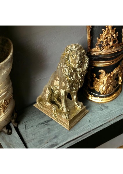 Lu Design Gold Renk Aslan Biblo