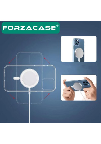 iPhone 14 Pro Max ile Manyetik Kablosuz Şarj Özellikli Sert Tpu Kılıf - FC022