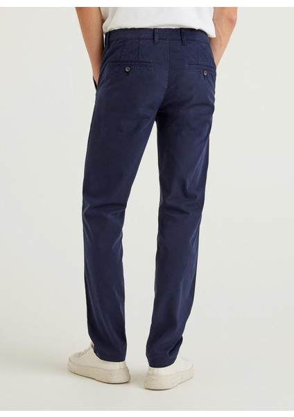 Yüksek Bel Slim Paça Normal Lacivert Erkek Pantolon 122A4DKH55I18