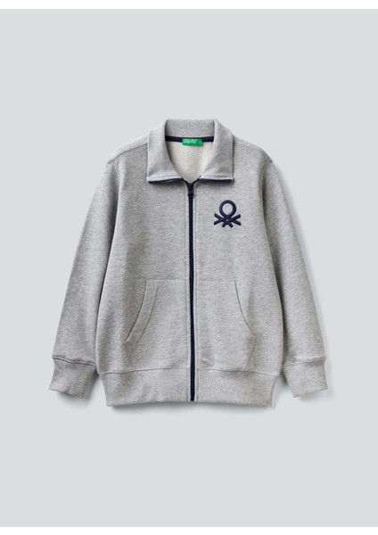 Erkek Çocuk Gri Melanj Sweatshırt 3J68C501B 501