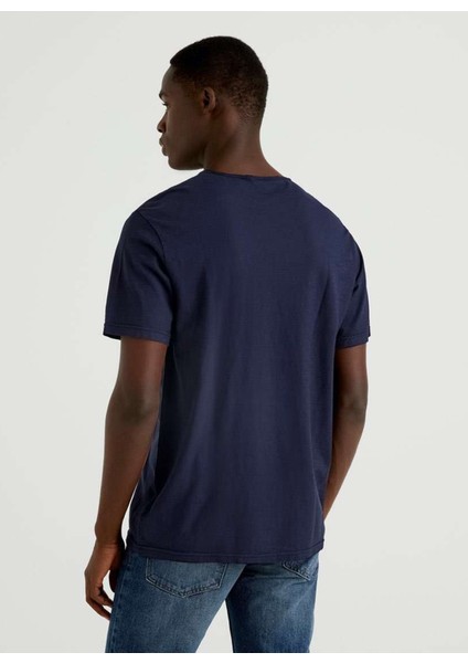 Bisiklet Yaka Lacivert Erkek T-Shirt 123P3JE1J19A5 fiyatları