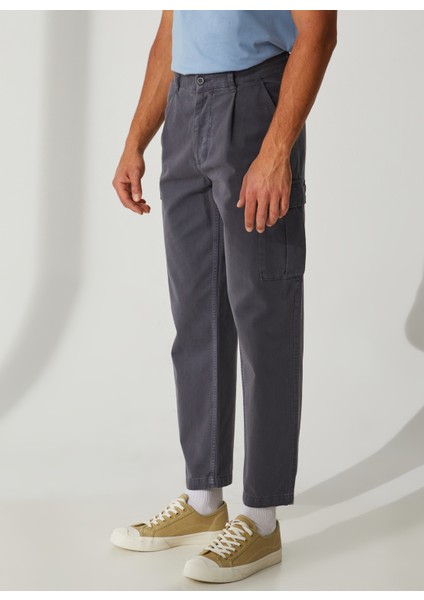 Yüksek Bel Düz Paça Normal Antrasit Erkek Pantolon 123P4XTPUF01H fiyatları