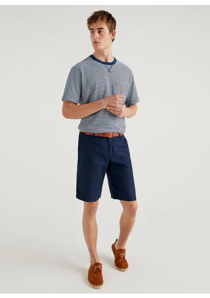 Lacivert Erkek T-Shirt 123P4AGH59578