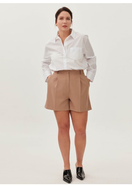 Geniş Fit Gömlek Yaka Beyaz Kadın Gömlek Adısson fiyatları