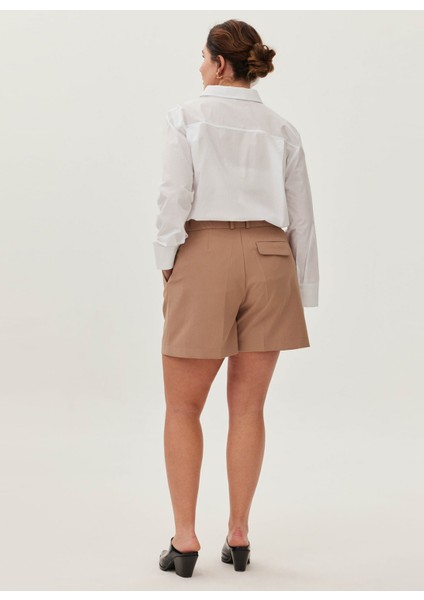 Geniş Fit Gömlek Yaka Beyaz Kadın Gömlek Adısson modelleri