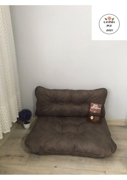 Lavinia Puf Petek Önü Palet Yer Minderi Ikili Takım Kahverengi fiyatları