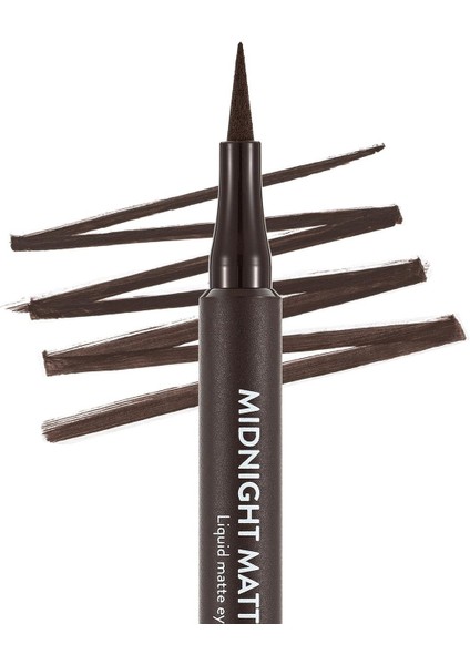 Mat Likit Kalem Eyeliner (Kahve) - Midnight Matte Eyeliner - 002 - 8690604641659 modelleri