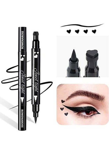 Çift Taraflı Kalp Desenli Kalem Eyeliner Kalp