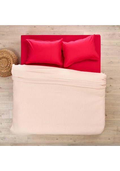 Plain Viskoz Çift Kişilik Çok Amaçlı Set Fuşya