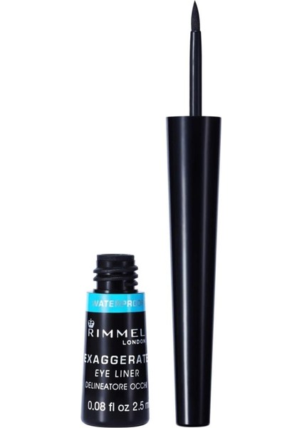 Rimmel London Exaggerate Waterproof Liquid Eyeliner Black