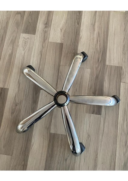 Borulu Yıldız Ayak Dönerli Koltuk Ayağı Tekerlekli