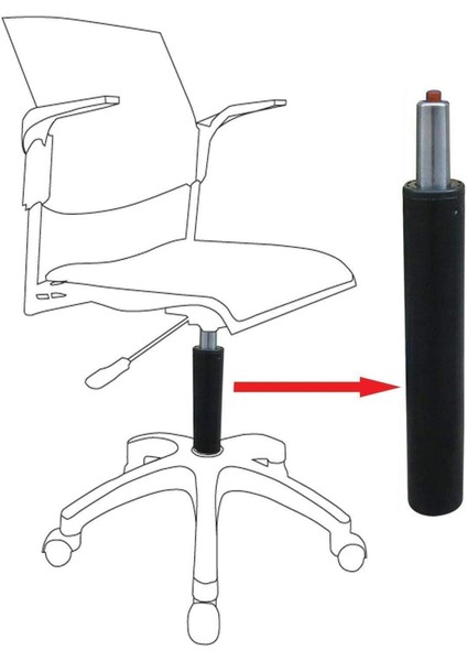 Ofis Koltuk Amortisörü (Piston) 100lük