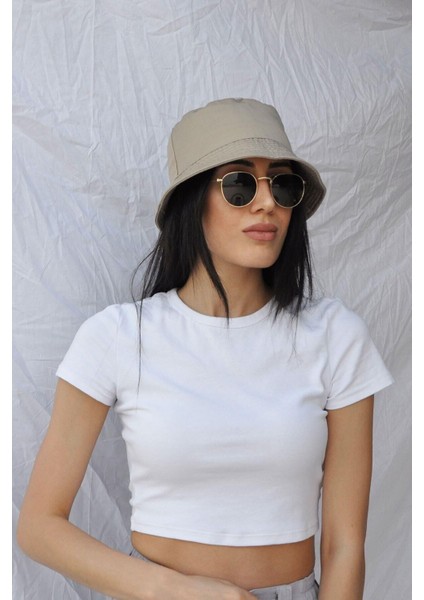 Koyu Bej Bucket Balıkçı Şapka