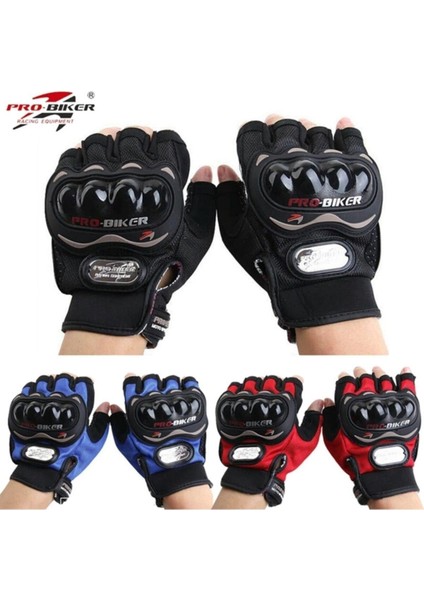 Formula x Probiker Yarım Parmak Eldiven Bisiklet Motosiklet Pro-Biker Mavi-L (Large)