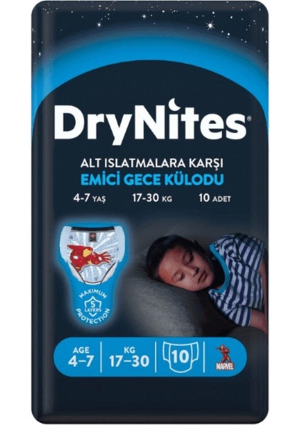 Drynites Erkek Emici Gece Külodu 4-7 Yaş 30 Adet