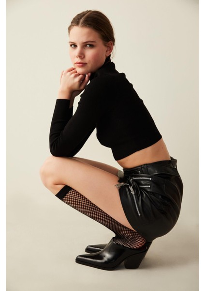 Siyah File Pantolon Çorabı fiyatları