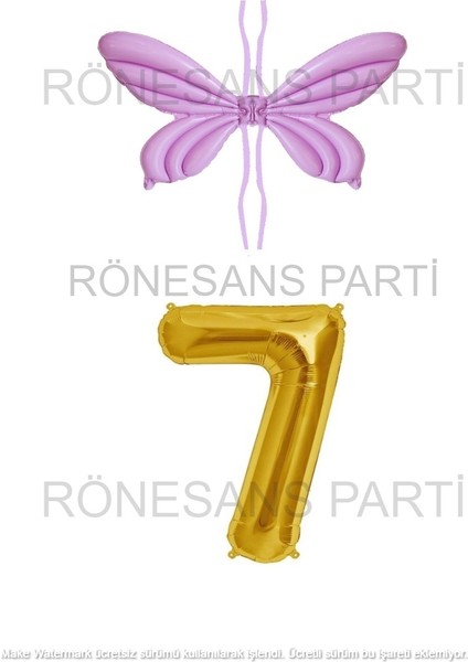 Mor Renk Melek Kanadı Folyo Balon ve Rakam Folyo Balon Seti Yaş 7 fiyatları