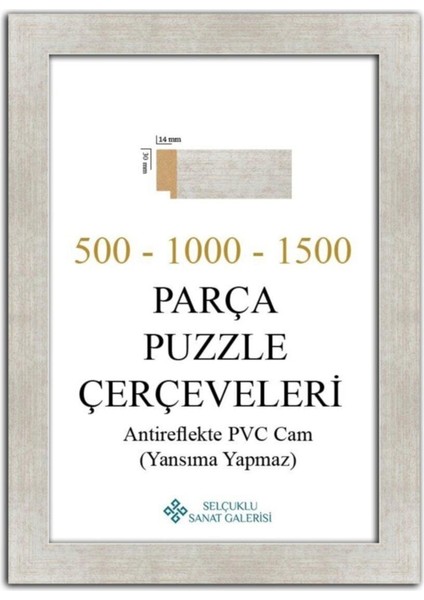 Puzzle Çerçevesi 30 mm 68X96 cm (2000'LIK) Gümüş