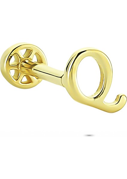 Altın Q Harfi Tragus Piercing