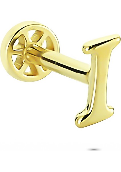 Altın I Harfi Tragus Piercing