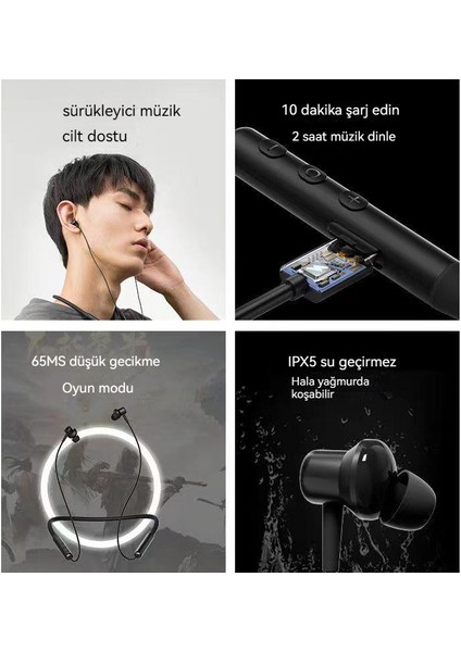 Spor Boyun Enc Gürültü Önleyici Kablosuz Bluetooth Kulaklık (Yurt Dışından)