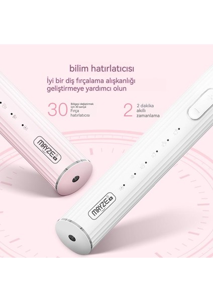 Ev Su Geçirmez Akıllı USB Şarj Edilebilir Ultrasonik Beyazlatma Elektrikli Diş Fırçası (Yurt Dışından)