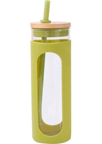 600ML Yeni Taşınabilir Silikon Kılıflı Tek Katmanlı Cam (Yurt Dışından)