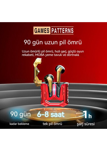 Metal Gürültü Önleyici Ultra Uzun Pil Ömrü Bluetooth Kulaklık Çift Mikrofon (Yurt Dışından)