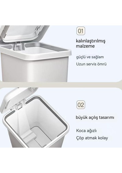 15L Ev Mutfak Oturma Odası Kapaklı Pedallı Çöp Tenekesi (Yurt Dışından) modelleri
