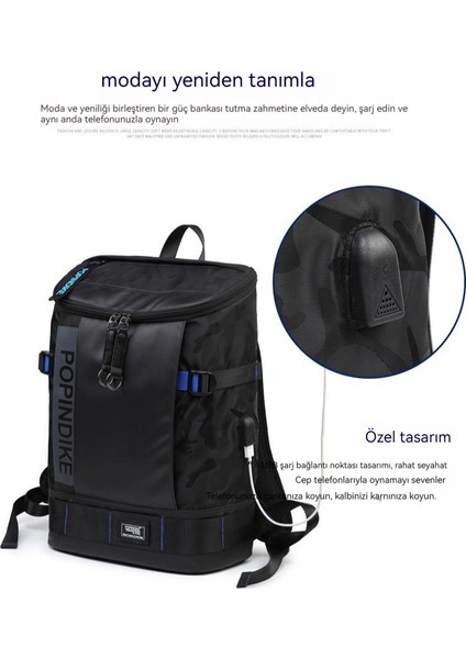 Erkekler Için Açık USB Seyahat Kanvas Sırt Çantası (Yurt Dışından) modelleri