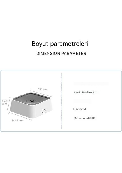 1.5l Evcil Hayvan Islak Olmayan Ağız Yüzen Suluk (Yurt Dışından)