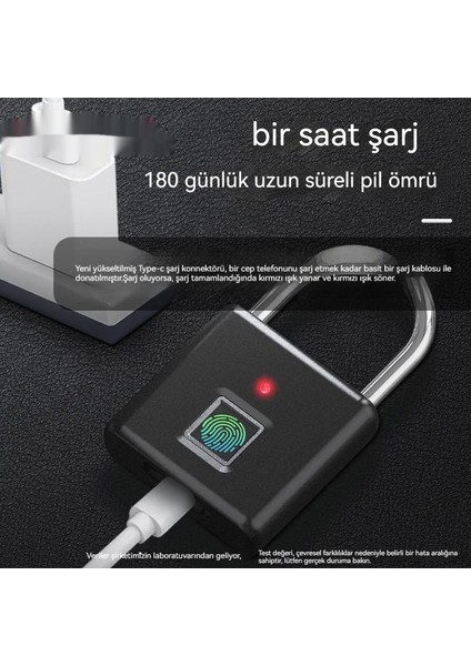 Akıllı Şarj Depo Kapısı Bagaj Alaşımlı Parmak Izi Kilidi (Yurt Dışından)