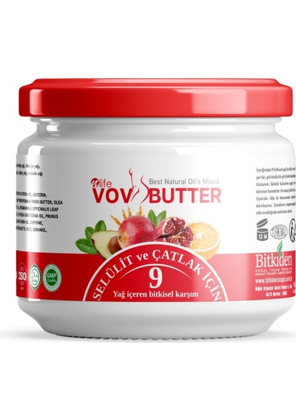 Vov Butter Bakım Kremi 9 Bitkisel Yağ Karışımı 190 Ml 9 Yağ Içeren Mix