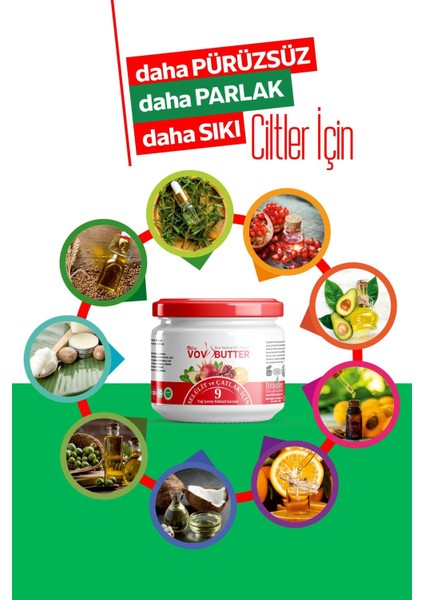 Vov Butter Bakım Kremi 9 Bitkisel Yağ Karışımı 190 Ml 9 Yağ Içeren Mix modelleri