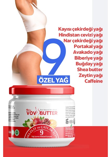 Vov Butter Bakım Kremi 9 Bitkisel Yağ Karışımı 190 Ml 9 Yağ Içeren Mix fırsatları