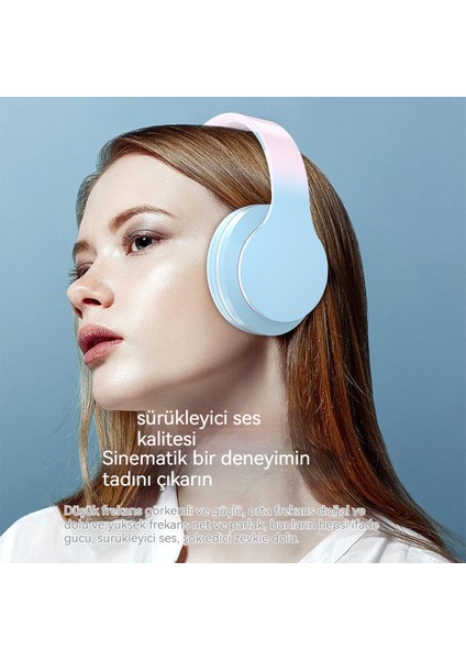 Degrade Renkli Kablosuz Bluetooth Kulaklık (Yurt Dışından)