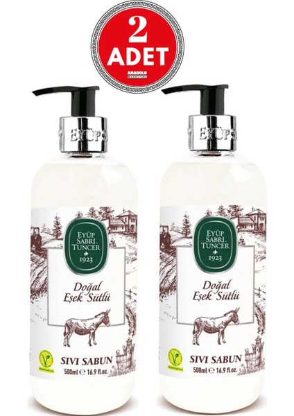 Eşek Sütlü Sıvı Sabun 500 ml x 2 Adet