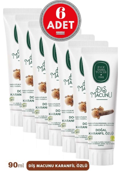 Karanfil Özlü Diş Macunu 75 ml x 6 Adet